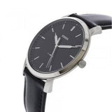 Fossil The Minimalist Three Hand Black Dial Black Leather Strap Watch for Men - FS5398 Authentic Buy Shop Now
