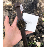 Fossil Commuter Chronograph Black Dial Brown Leather Strap Watch for Men - FS5403 Authentic Buy Shop Now