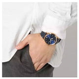Fossil The Commuter Blue Dial Blue Leather Strap Watch for Men - FS5404 Authentic Buy Shop Now