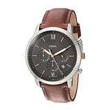 Fossil Neutra Chronograph Black Dial Brown Leather Strap Watch for Men - FS5408 Authentic Buy Shop Now