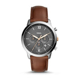 Fossil Neutra Chronograph Black Dial Brown Leather Strap Watch for Men - FS5408 Authentic Buy Shop Now