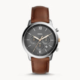 Fossil Neutra Chronograph Black Dial Brown Leather Strap Watch for Men - FS5408 Authentic Buy Shop Now