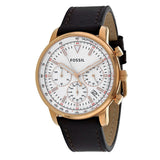 Fossil Goodwin Chronograph White Dial Brown Leather Strap Watch for Men - FS5415 Authentic Buy Shop Now