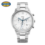 Fossil Neutra Chronograph White Dial Silver Steel Strap Watch for Men - FS5433 Authentic Buy Shop Now