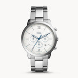 Fossil Neutra Chronograph White Dial Silver Steel Strap Watch for Men - FS5433 Authentic Buy Shop Now