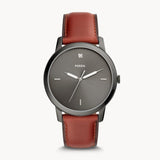 Fossil The Minimalist 3H Grey Dial Brown Leather Strap Watch for Men - FS5479 Authentic Buy Shop Now