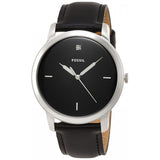 Fossil The Minimalist Carbon Series Black Dial Black Leather Strap Watch for Men - FS5497 Authentic Buy Shop Now