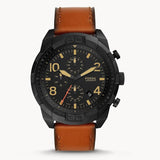Fossil Bronson Black Dial Brown Leather Strap Watch for Men - FS5714 Authentic Buy Shop Now
