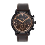 Fossil Goodwin Chronograph Brown Dial Brown Leather Strap Watch for Men - FS5529 Authentic Buy Shop Now