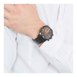 Fossil Goodwin Chronograph Black Dial Black Leather Strap Watch for Men - FS5585 Authentic Buy Shop Now