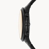 Fossil Goodwin Chronograph Black Dial Black Leather Strap Watch for Men - FS5585 Authentic Buy Shop Now