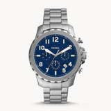 Fossil Bowman Chronograph Blue Dial Silver Steel Strap Watch for Men - FS5604 Authentic Buy Shop Now
