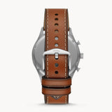 Fossil Forrester Chronograph Blue Dial Brown Leather Strap Watch for Men - S5607 Authentic Buy Shop Now