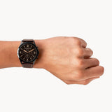Fossil Forrester Chronograph Black Dial Brown Leather Strap Watch for Men - FS5608 Authentic Buy Shop Now
