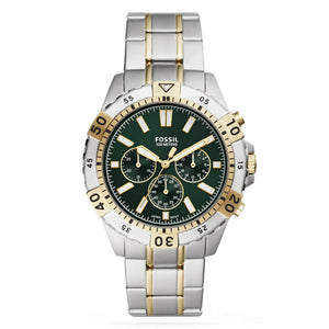 Fossil Garrett Chronograph Green Dial Two Tone Steel Strap Watch for Men - FS5622 Authentic Buy Shop Now