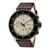 Fossil Dillinger Chronograph White Dial Brown Leather Strap Watch for Men - FS5674 Authentic Buy Shop Now