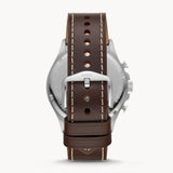 Fossil Forrester Chronograph White Dial Brown Leather Strap Watch for Men - FS5696 Authentic Buy Shop Now