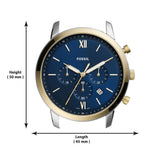 Fossil Neutra Chronograph Blue Dial Two Tone Steel Strap Watch for Men - FS5706 Authentic Buy Shop Now