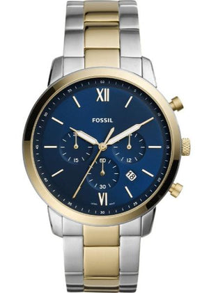 Fossil Neutra Chronograph Blue Dial Two Tone Steel Strap Watch for Men - FS5706 Authentic Buy Shop Now