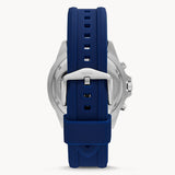 Fossil Garrett Chronograph Blue Dial Blue Rubber Strap Watch for Men - FS5709 Authentic Buy Shop Now