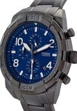 Fossil Bronson Chronograph Blue Dial Grey Steel Strap Watch for Men - FS5711 Authentic Buy Shop Now