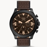 Fossil Nate Chronograph Brown Dial Brown Leather Strap Watch for Men - JR1511 Authentic Buy Shop Now