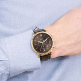 Fossil Neutra Chronograph Brown Dial Brown Leather Strap Watch for Men - FS5763 Authentic Buy Shop Now