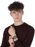 Fossil Garrett Chronograph Grey Dial Brown Leather Strap Watch for Men - FS5770 Authentic Buy Shop Now