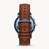 Fossil Neutra Chronograph Blue Dial Brown Leather Strap Watch for Men - FS5791 Authentic Buy Shop Now