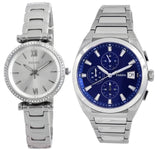 Fossil Everett Chronograph Blue Dial Silver Steel Strap Watch for Men - FS5795 Authentic Buy Shop Now