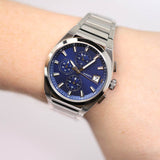 Fossil Everett Chronograph Blue Dial Silver Steel Strap Watch for Men - FS5795 Authentic Buy Shop Now