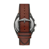 Fossil Everett Chronograph Grey Dial Brown Leather Strap Watch for Men - FS5799 Authentic Buy Shop Now