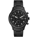 Fossil Pilot Chronograph Black Dial Black Steel Strap Watch for Men - FS5811 Authentic Buy Shop Now