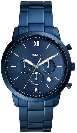 Fossil Neutra Chronograph Blue Dial Blue Steel Strap Watch for Men - FS5826 Authentic Buy Shop Now