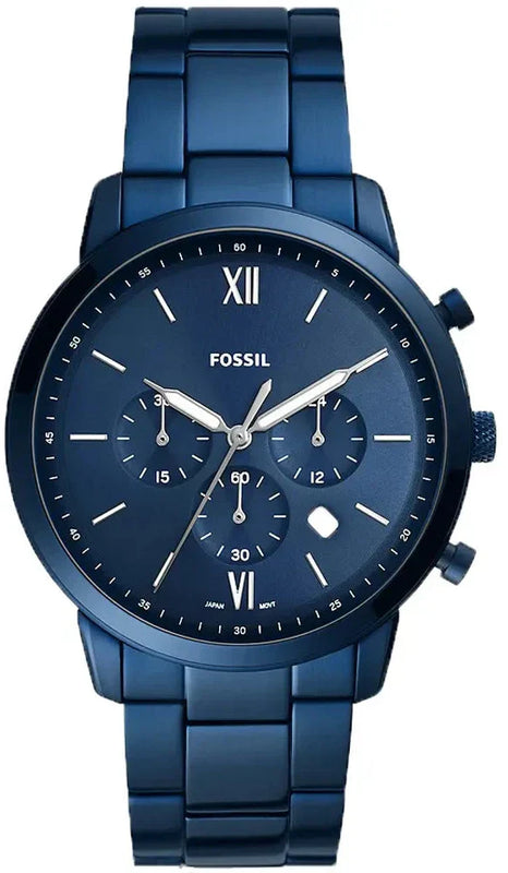 Fossil Neutra Chronograph Blue Dial Blue Steel Strap Watch for Men - FS5826 Authentic Buy Shop Now