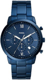 Fossil Neutra Chronograph Blue Dial Blue Steel Strap Watch for Men - FS5826 Authentic Buy Shop Now