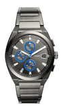 Fossil Everett Chronograph Grey Dial Grey Steel Strap Watch for Men - FS5830 Authentic Buy Shop Now
