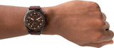 Fossil Retro Pilot Chronograph Brown Dial Brown Leather Strap Watch for Men - FS5833 Authentic Buy Shop Now