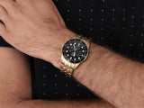 Fossil FB-01 Chronograph Black Dial Gold Steel Strap Watch for Men - FS5836 Authentic Buy Shop Now