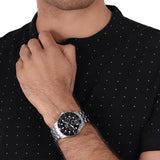 Fossil FB-01 Chronograph Black Dial Silver Steel Strap Watch for Men - FS5837 Authentic Buy Shop Now