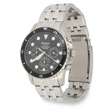 Fossil FB-01 Chronograph Black Dial Silver Steel Strap Watch for Men - FS5837 Authentic Buy Shop Now