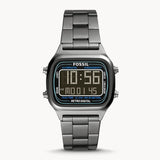 Fossil Retro Digital Black Dial Black Steel Strap Watch for Men - FS5846 Authentic Buy Shop Now