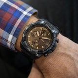 Fossil Bronson Chronograph Black Dial Black Steel Strap Watch for Men - FS5851 Authentic Buy Shop Now