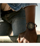 Fossil Bronson Chronograph Black Dial Brown Leather Strap Watch for Men - FS5856 Authentic Buy Shop Now
