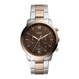 Fossil Neutra Chronograph Brown Dial Two Tone Steel Strap Watch for Men - FS5869 Authentic Buy Shop Now