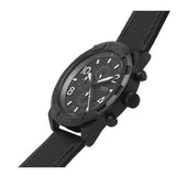 Fossil Bronson Chronograph Black Dial Black Leather Strap Watch for Men - FS5874 Authentic Buy Shop Now