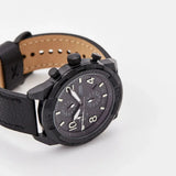 Fossil Bronson Chronograph Black Dial Black Leather Strap Watch for Men - FS5874 Authentic Buy Shop Now