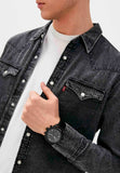 Fossil Bronson Chronograph Black Dial Black Leather Strap Watch for Men - FS5874 Authentic Buy Shop Now