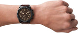 Fossil Bronson Chronograph Brown Dial Brown Leather Strap Watch for Men - FS5875 Authentic Buy Shop Now