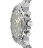 Fossil Bronson Chronograph Red Dial Silver Steel Strap Watch for Men - FS5878 Authentic Buy Shop Now